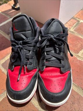 Nike Air Jordan 1 Low Alternate Bred Toe (GS) Sneakers Size 7Y